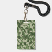 Groene Camo Badge (Voorzijde met lanyard)