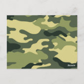 Groene Camo Banner Stuk ELKE LETTER Briefkaart (Achterkant)