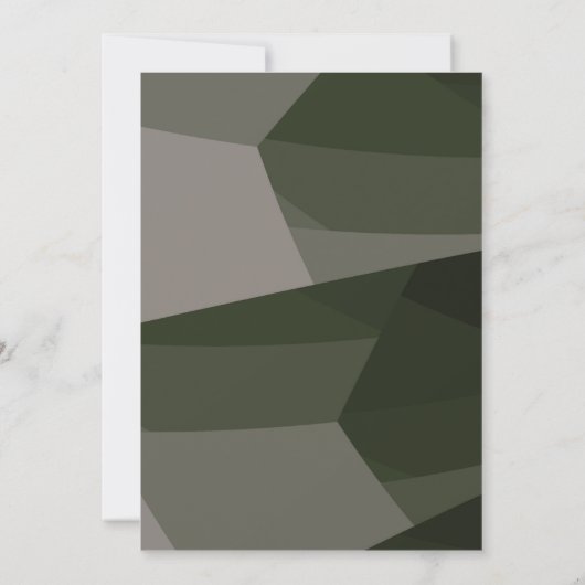 Groene Camo Blok Alle Uitnodiging van de Partij va (Achterkant)