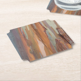 Groene Camo Boomschors  Kartonnen Onderzetters