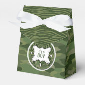 Groene Camo Boy Baby shower Favor Box Bedankdoosjes (Voorkant Zijde)