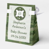 Groene Camo Boy Baby shower Favor Box Bedankdoosjes (Achterkant)