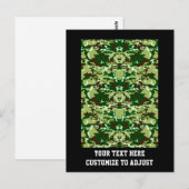 Groene camo briefkaart (Voorkant / Achterkant)