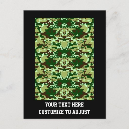 Groene camo briefkaart (Voorkant)