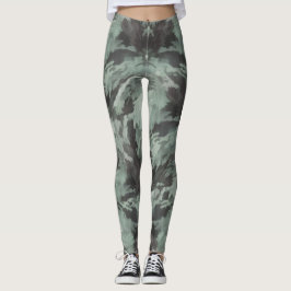 Groene Camo Broek Leggings