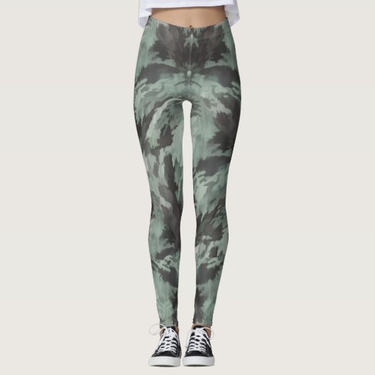 Groene Camo Broek Leggings (Voorkant)