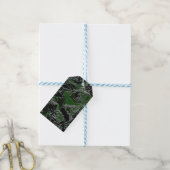 Groene Camo   Cadeaulabel (Met Touw)