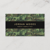 Groene Camo/Camoflauge Pattern Visitekaartje (Voorkant)