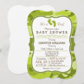 Groene Camo, Camouflage Baby Shower Kaart (Voorkant / Achterkant)