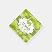 Groene Camo, Camouflage Baby shower Servet (Hoek)