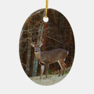 Groene Camo, Camouflage Deer gepersonaliseerd Keramisch Ornament