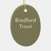 Groene Camo, Camouflage Deer gepersonaliseerd Keramisch Ornament (Achterkant)