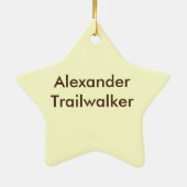 Groene Camo, Camouflage Deer gepersonaliseerd Keramisch Ornament (Achterkant)