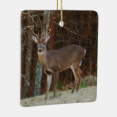 Groene Camo, Camouflage Deer gepersonaliseerd Keramisch Ornament (Rechts)