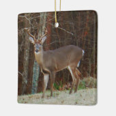 Groene Camo, Camouflage Deer gepersonaliseerd Keramisch Ornament (Links)