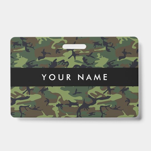Groene Camo, Camouflage, Militair, Leger Badge (Voorzijde)
