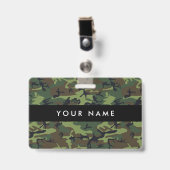 Groene Camo, Camouflage, Militair, Leger Badge (Voorzijde met clip)
