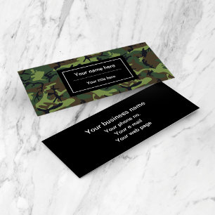 Groene Camo, Camouflage, Militair, Leger Mini Visitekaartje
