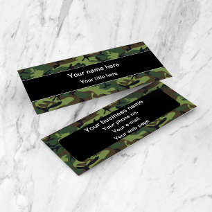 Groene Camo, Camouflage, Militair, Leger Mini Visitekaartje