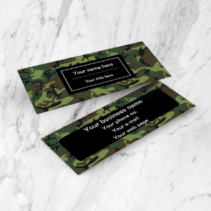 Groene Camo, Camouflage, Militair, Leger Mini Visitekaartje
