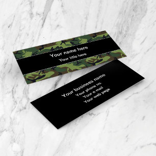 Groene Camo, Camouflage, Militair, Leger Mini Visitekaartje