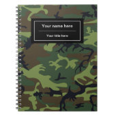 Groene Camo, Camouflage, Militair, Leger Notitieboek (Voorkant)