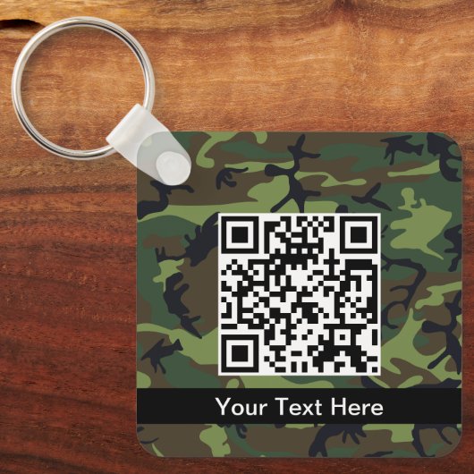 Groene Camo, Camouflage, Militair, Leger Sleutelhanger (Voorkant)