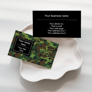 Groene Camo, Camouflage, Militair, Leger Visitekaartje
