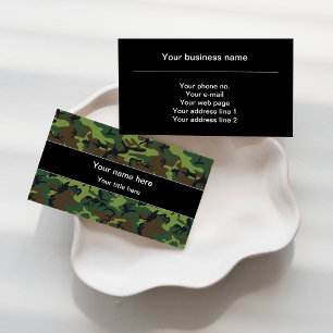 Groene Camo, Camouflage, Militair, Leger Visitekaartje