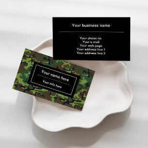 Groene Camo, Camouflage, Militair, Leger Visitekaartje