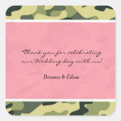 Groene Camo Camouflage & Roze Stickers (Voorkant)