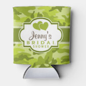 Groene Camo, Camouflage Vrijgezellenfeest Blikjeskoeler (Voorkant)