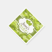 Groene Camo, Camouflage Vrijgezellenfeest Servetten (Hoek)