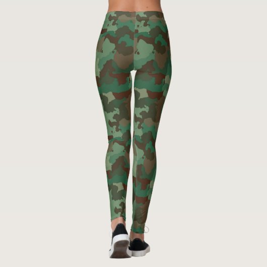 Groene Camo Custom-Leggings Leggings (Achterkant)