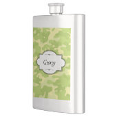 Groene Camo Design gepersonaliseerde fles Heupfles (Links)