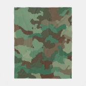 Groene camo fleece deken (Voorkant)