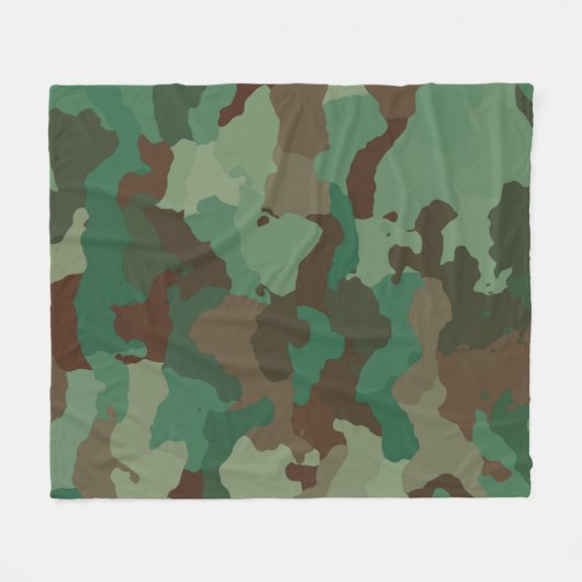 Groene camo fleece deken (Voorkant (Horizontaal))