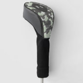 Groene Camo Golfhoofd Hoesje met Aangepast Monogra Golfheadcover (Schuin)