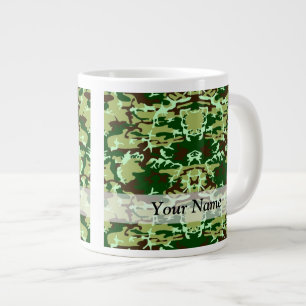 Groene camo grote koffiekop