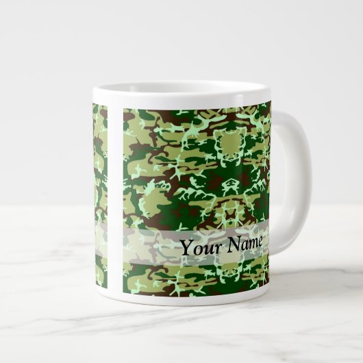 Groene camo grote koffiekop (Voorkant rechts)