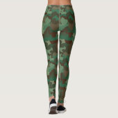 Groene Camo Hoge Legging (Achterkant)