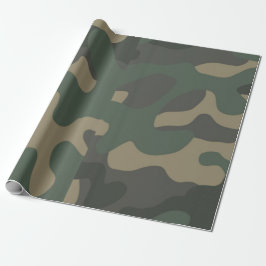 Groene Camo inpakpapier, geschenken, verjaardag, g Cadeaupapier