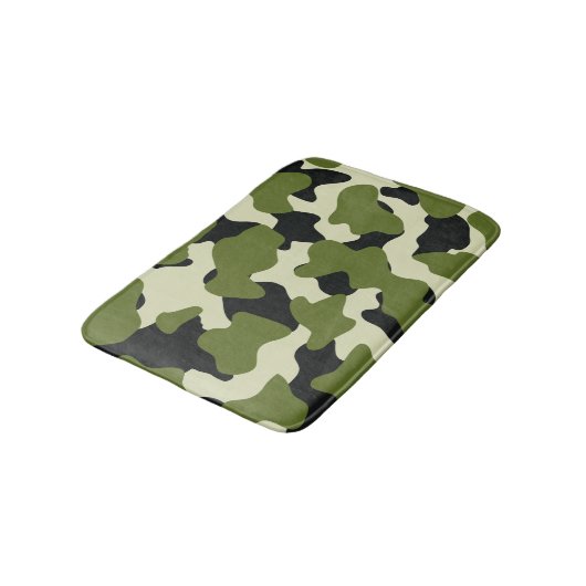 Groene Camo Koeienvlekken  Badmat (Gekanteld)