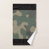 Groene Camo met Black Band, Douche Camo Theme, Bad Handdoek (Handdoek)