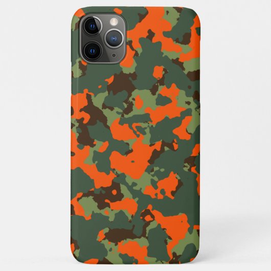 Groene Camo met Safety Blaze Oranje Case-Mate iPhone Case (Achterkant)