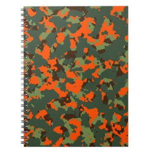Groene Camo met Safety Blaze Oranje Notitieboek