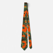 Groene Camo met Safety Blaze Oranje Stropdas (Voorkant)