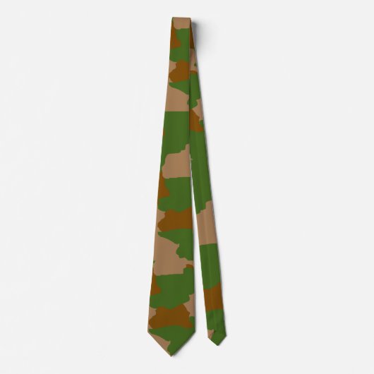 Groene Camo Militair Camouflage Stropdas (Voorkant)