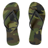 Groene Camo Militaire Camouflage Patroon Teenslipp Teenslippers (Voetbed)