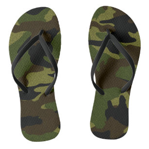Groene Camo Militaire Camouflage Patroon Teenslipp Teenslippers